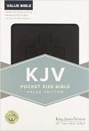KJV Pocket Size Bible Value Edition Black Leathertouch